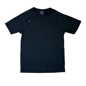 Rhone mens S Small black solid nylon polyester blend performance t-shirt EUC